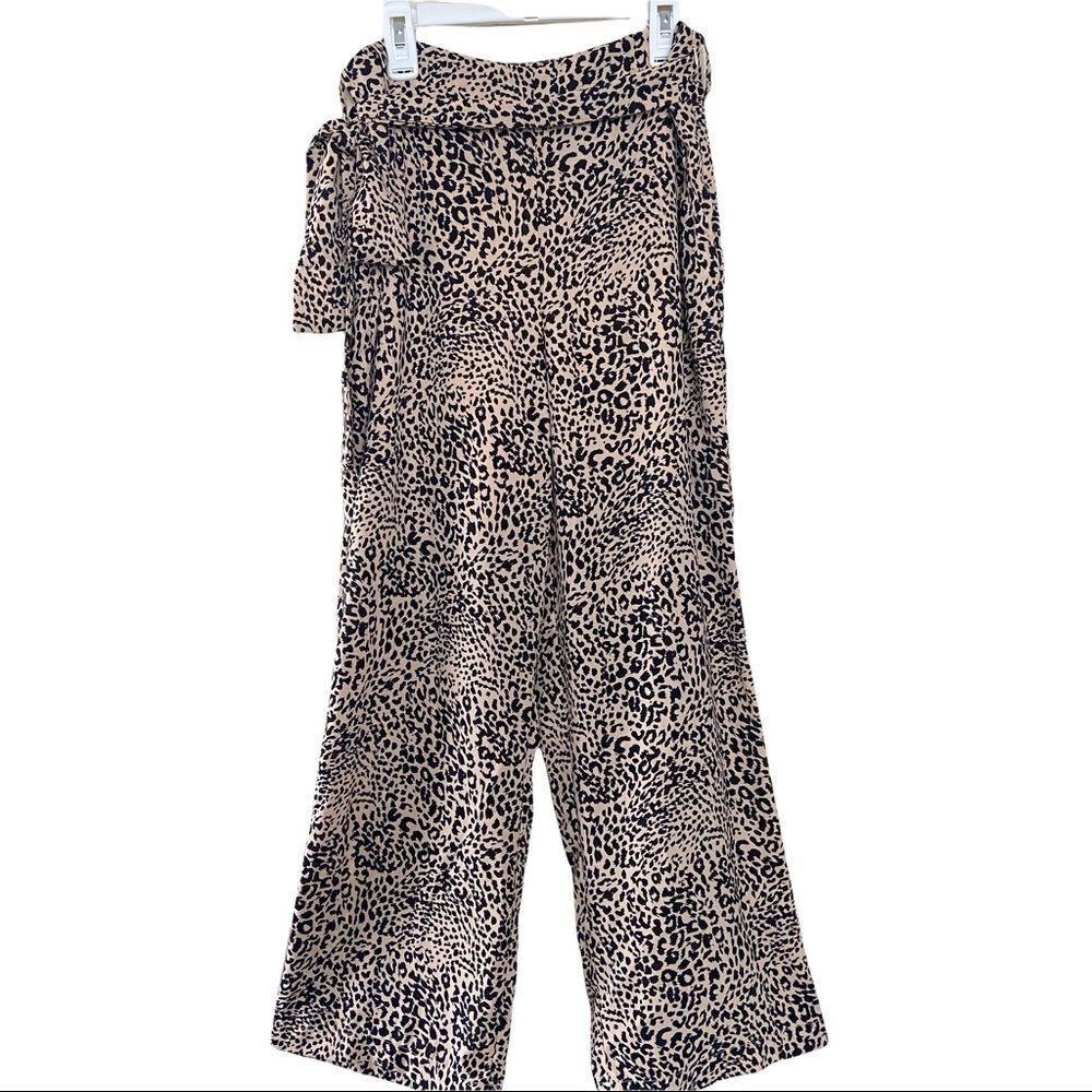 DEE ELLY Leopard Slacks Pants